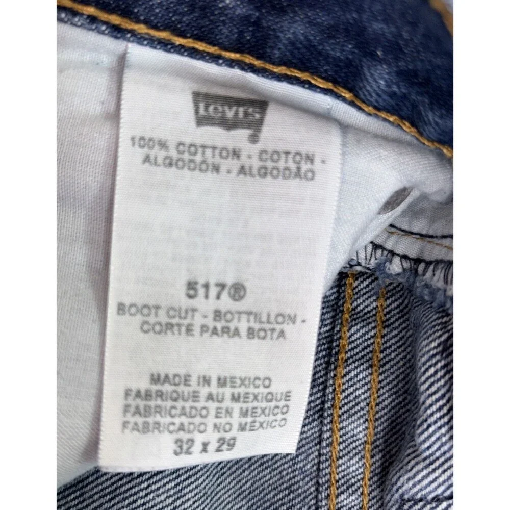 517 Levis Mens Boot Cut Fit Jeans 32x29
